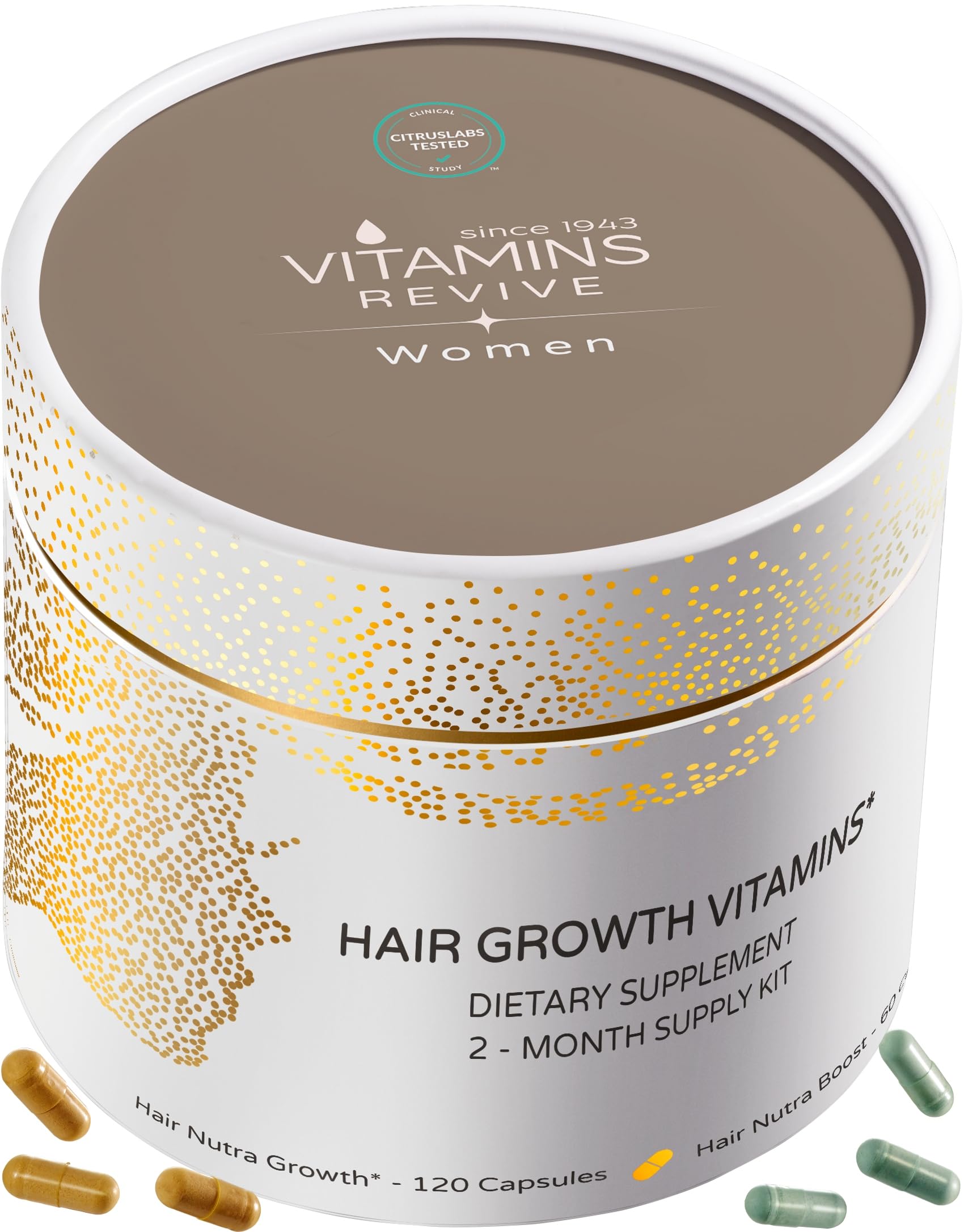 VITAMINS REVIVE vegan and cruelty-free mark on packaging