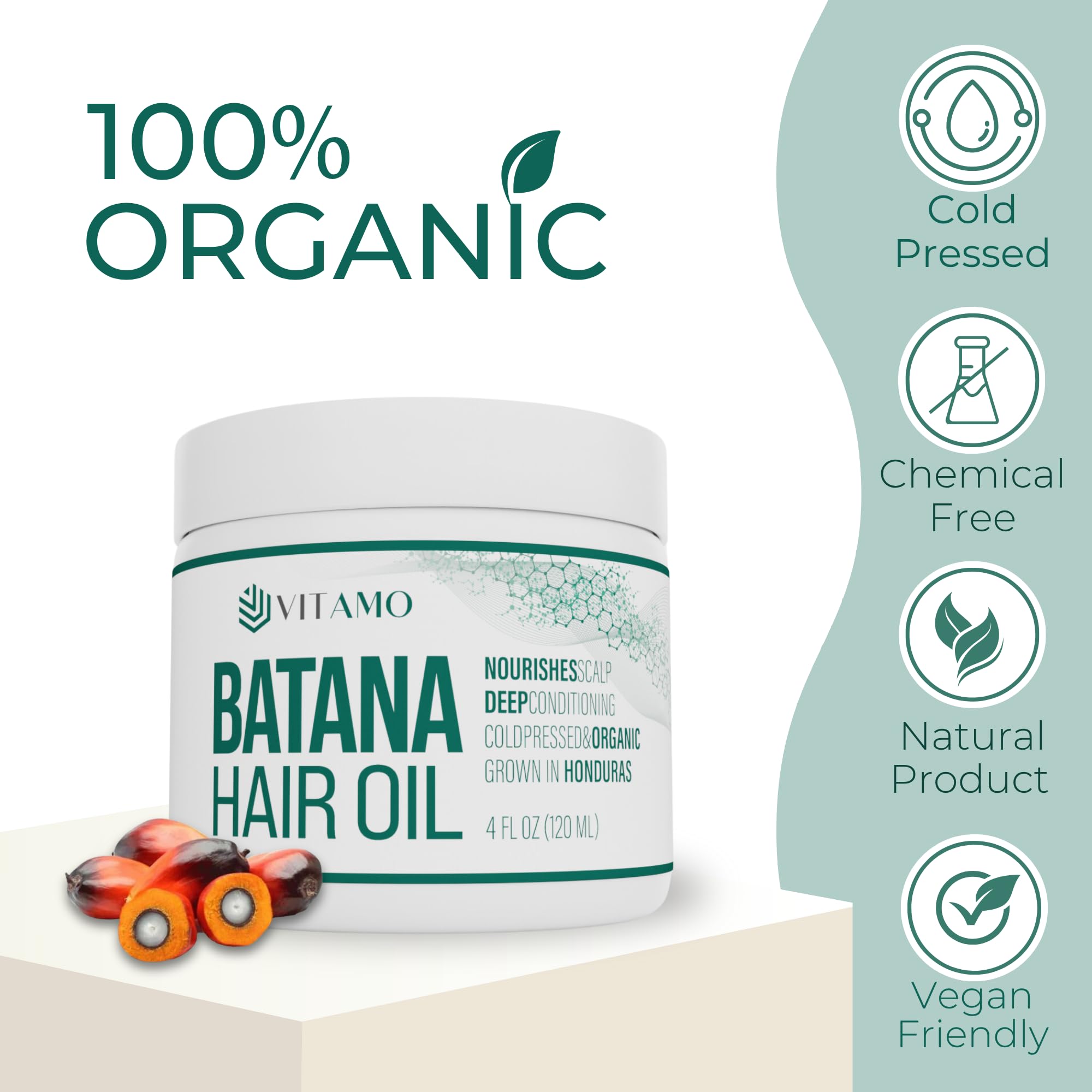 Tiny drops of Vitamo Batana oil for precise scalp and hair use.