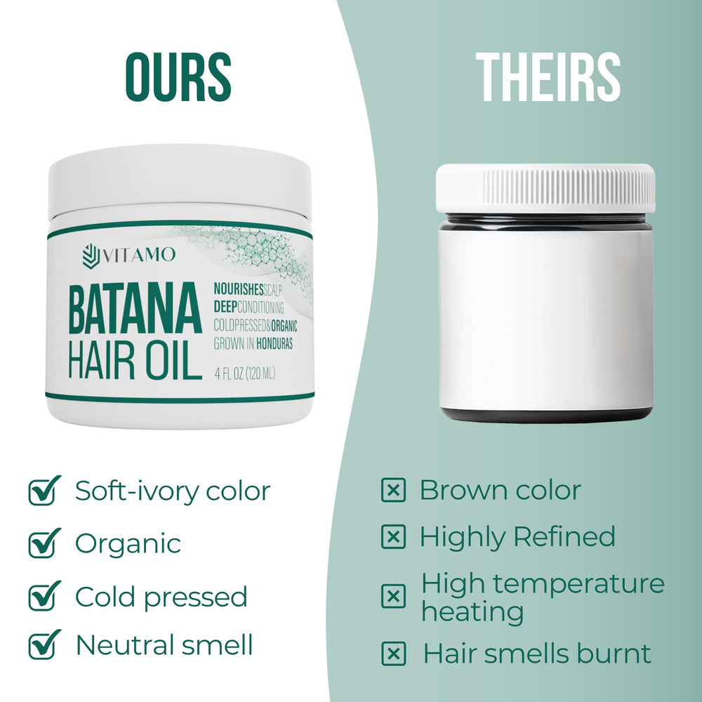 Liquid form of Vitamo Batana oil ready for routine mixing and application.