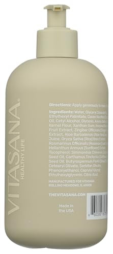 Vitasana lotion applied to hands and arms for daily care and hydration.