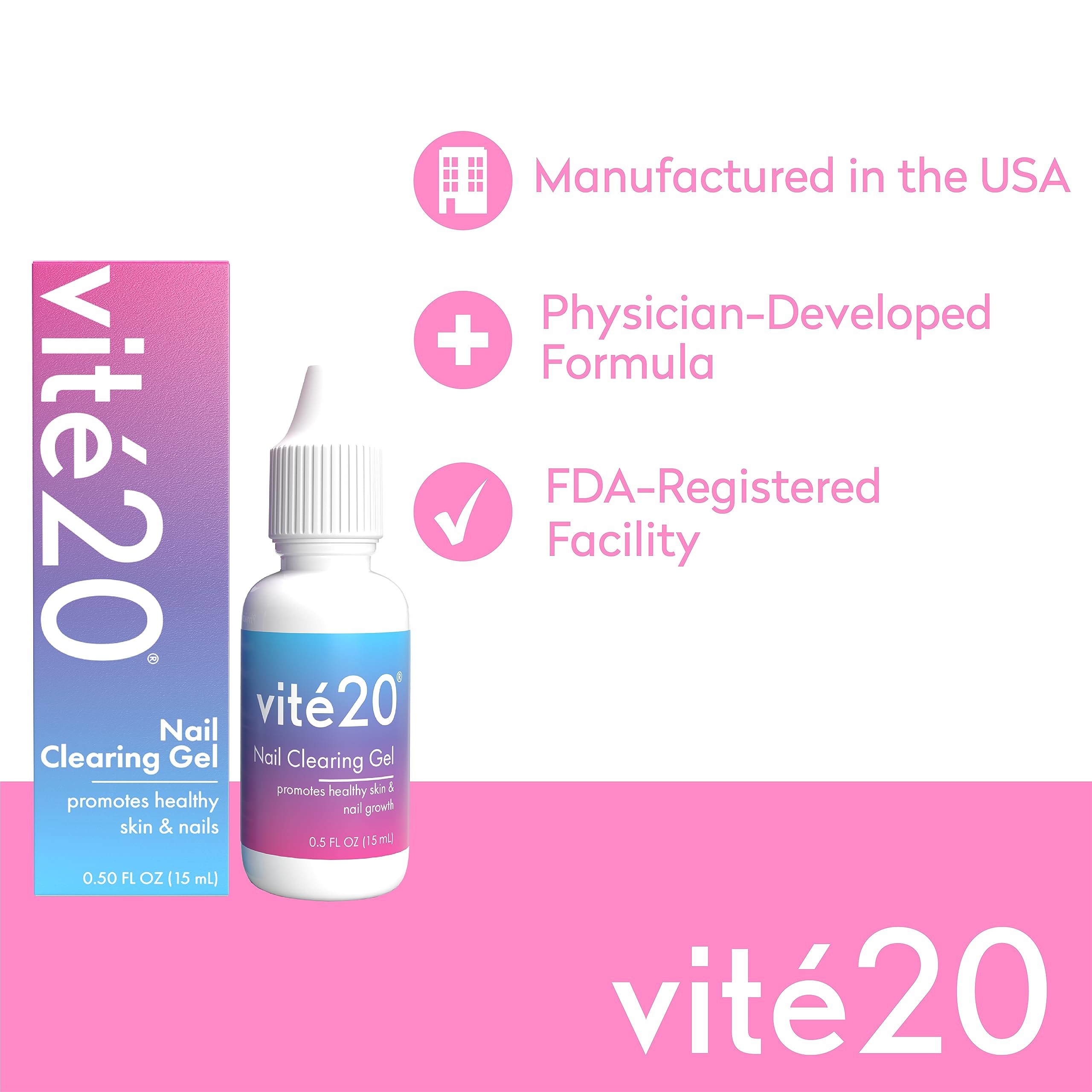 VITÉ20 Nail Clearing Gel daily nail and cuticle care