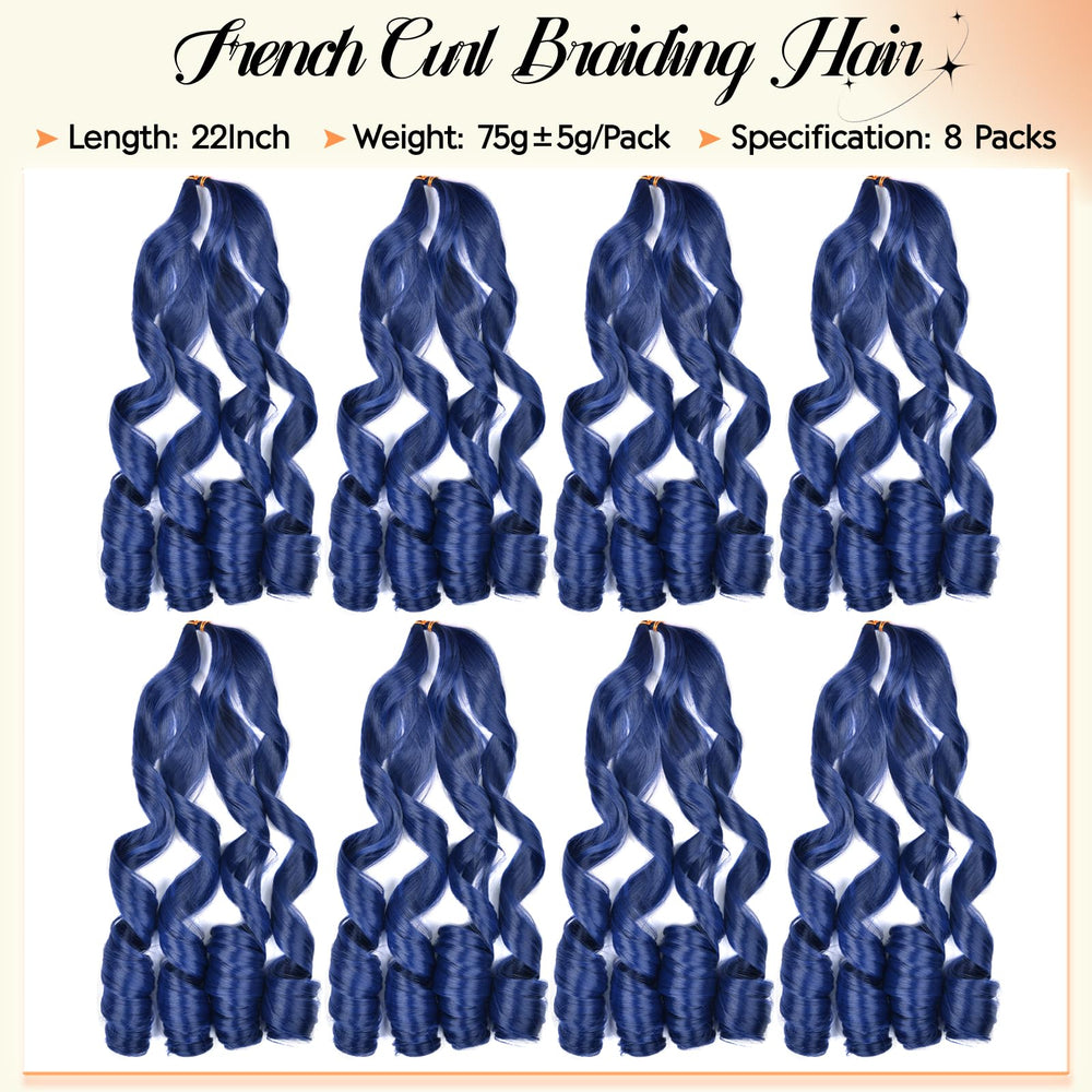 Vitorish French curly braiding hair 22in curl detail shows defined spiral pattern