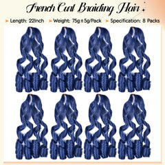 Vitorish French curly braiding hair 22in curl detail shows defined spiral pattern