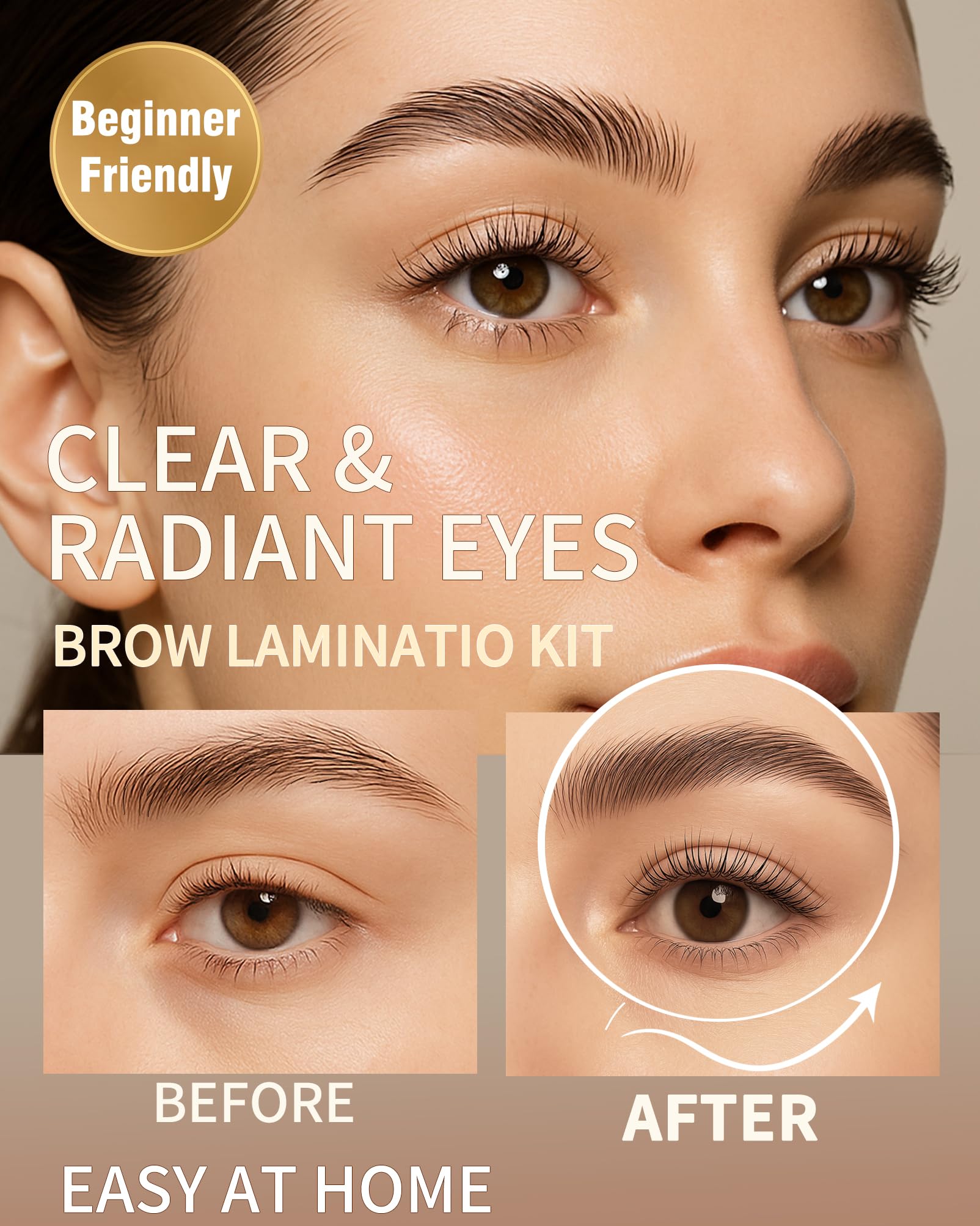Vivandra Brow Lamination Kit tools included for precise at-home brow shaping.