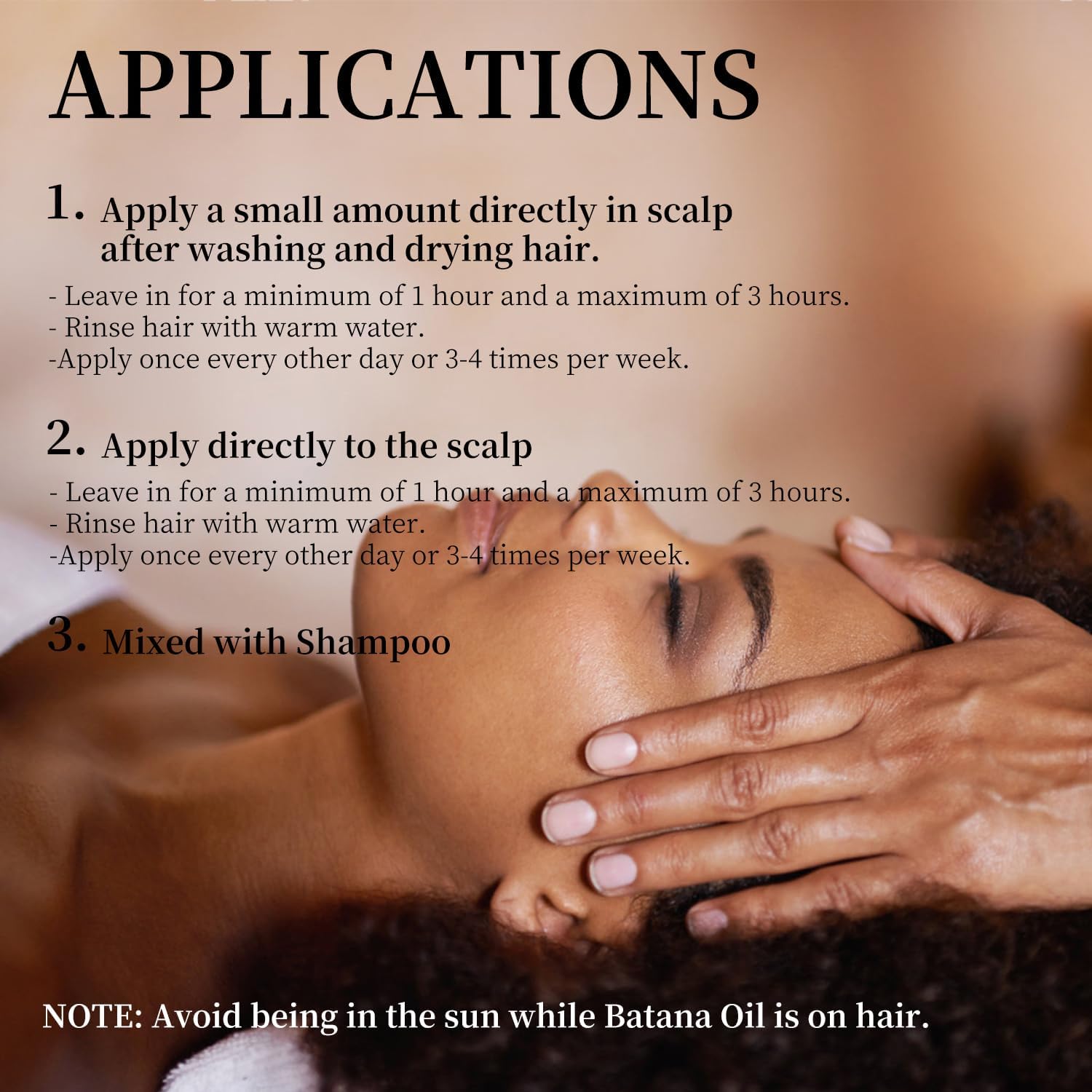 Scalp massage with Vivccon Batana Oil.