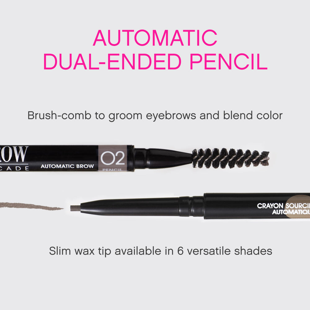 Vivienne Sabó Brow Arcade application strokes close-up showing precise definition.