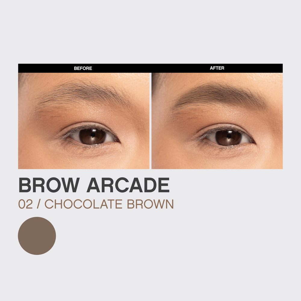 Vivienne Sabó Brow Arcade long-wear finish maintains brow shape all day.