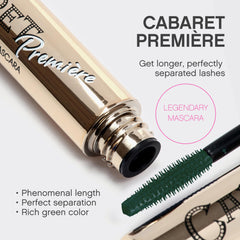 Vivienne Sabó Cabaret Premiere Green Mascara wand closeup for precise application and curling.