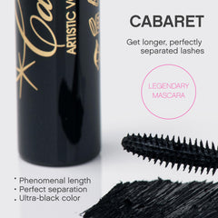 Vivienne Sabó Mascara Cabaret brush close-up shows effortless glide for daily use.