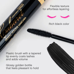 Vivienne Sabó Mascara Cabaret lashes after close-up show added volume and length.