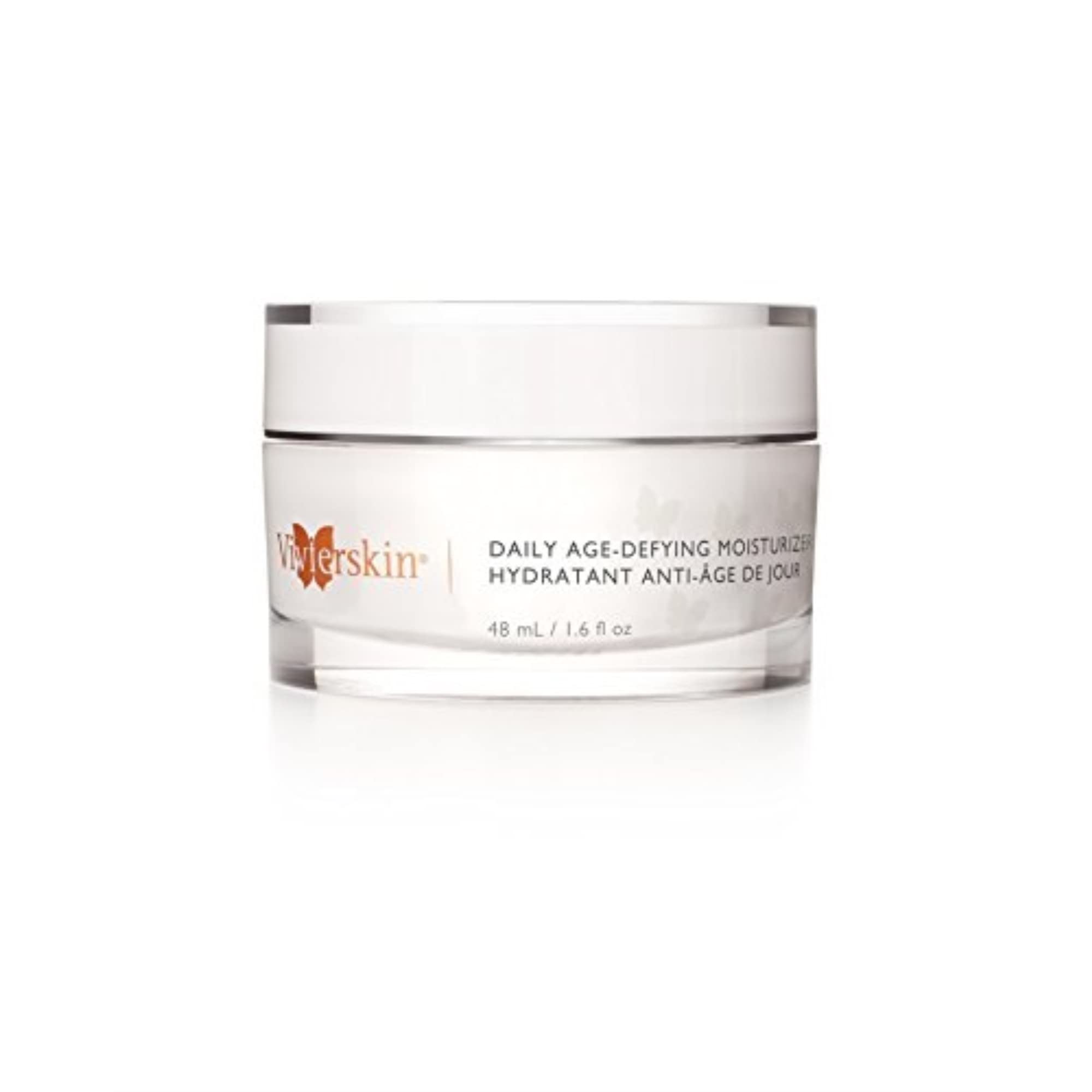 VivierSkin Daily Moisturizing Cream jar highlighting hydration and brightening benefits