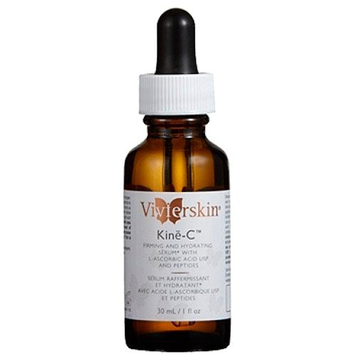 VivierSkin Kine-C Serum bottle promotes hydration for smoother texture and even tone.
