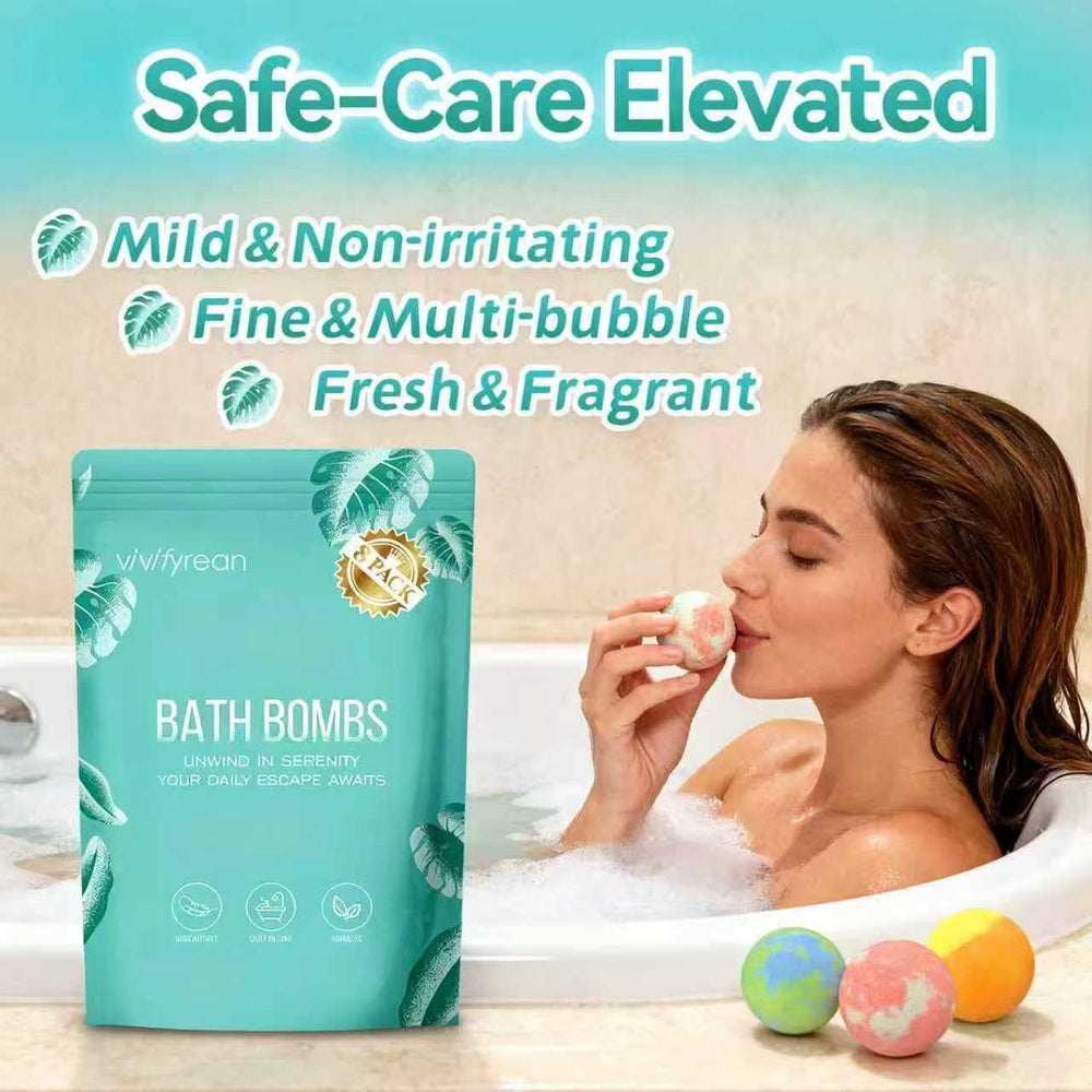 Vivifyrean Sakura and Aloe bath bomb for gentle skin softness.