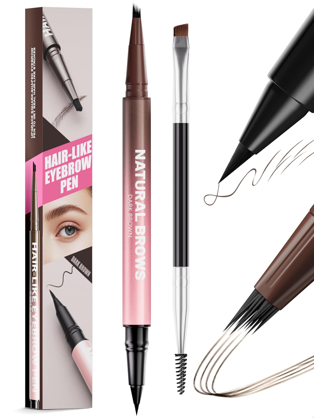 Vivitan microblading eyebrow pencil dual-tip for natural, precise brow strokes.