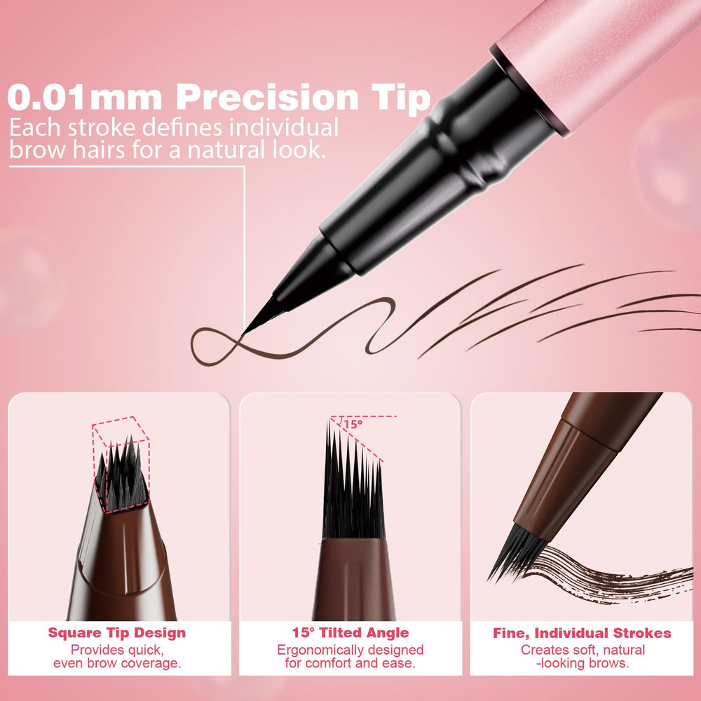 Vivitan microblading eyebrow pencil natural-strokes mimics hairlike texture.