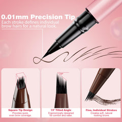 Vivitan microblading eyebrow pencil natural-strokes mimics hairlike texture.