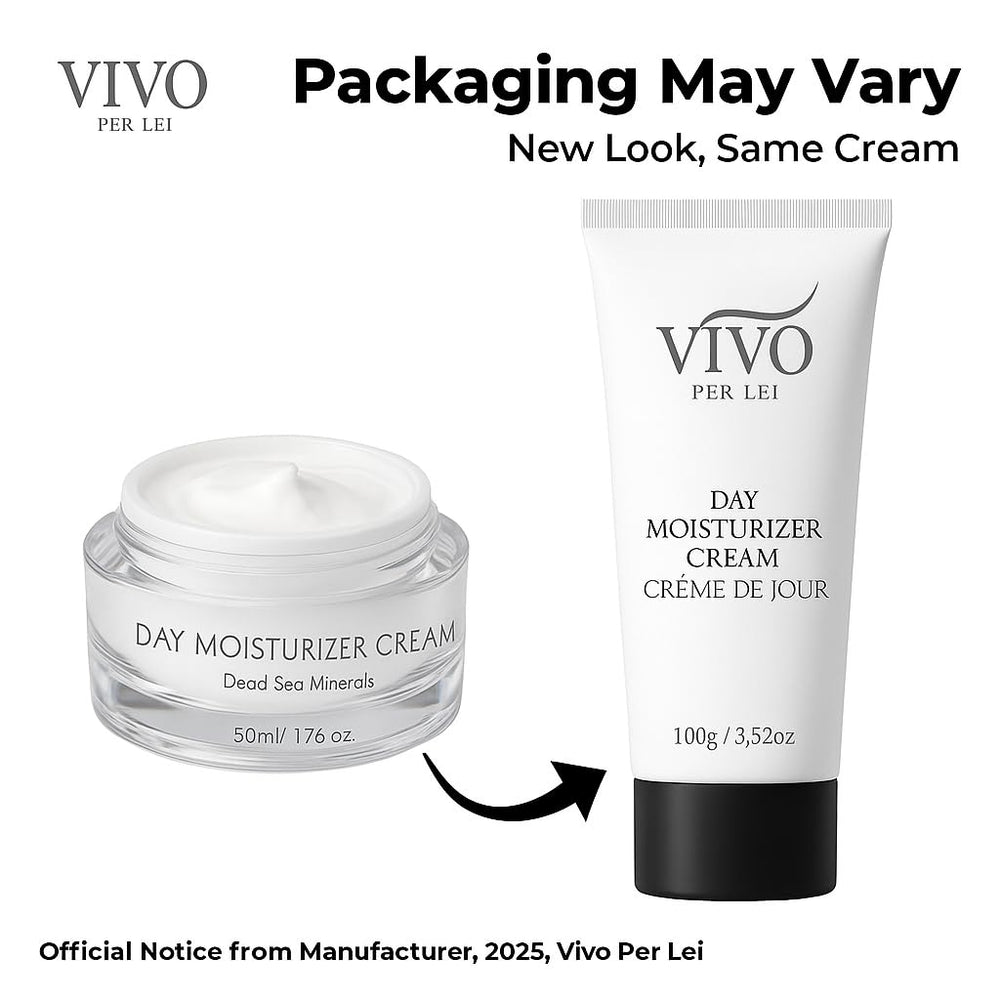 Vivo Per Lei Dead Sea Day Cream tube lightweight non-greasy formula for daytime use