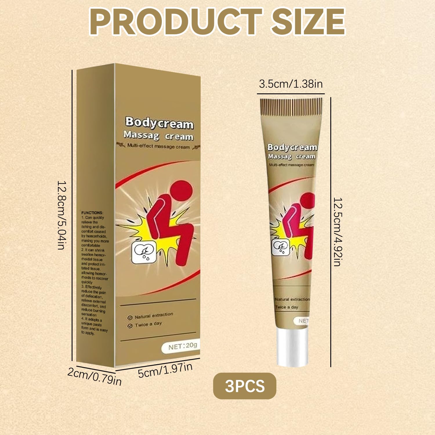 Vizela SADOER three tubes displayed for convenient at-home massage routine