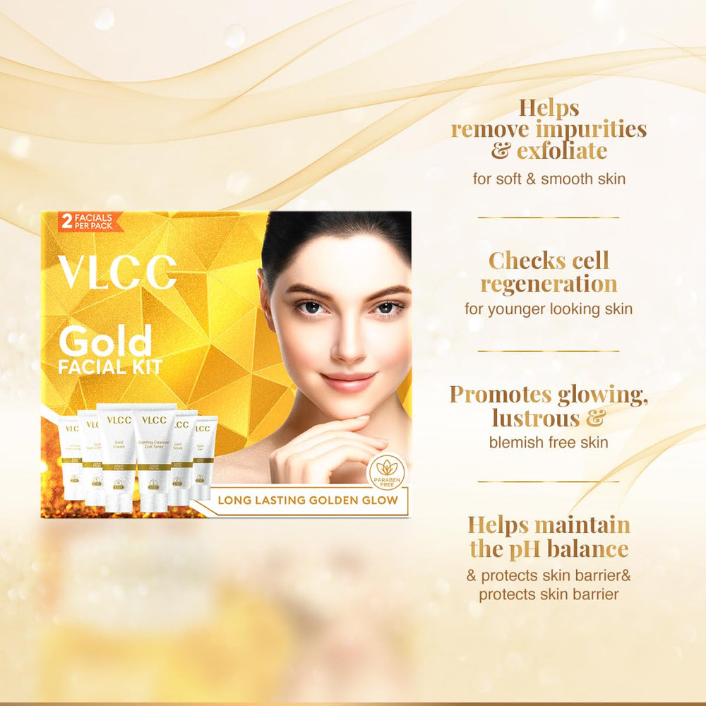 Premium foil packaging highlights luxurious presentation of the VLCC kit.