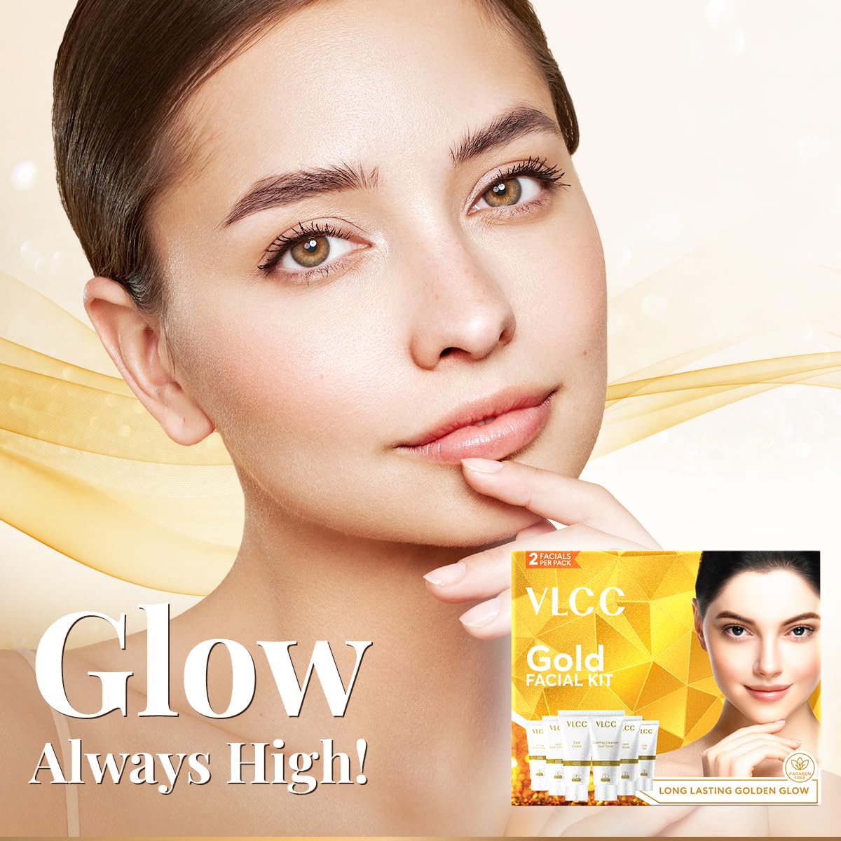 VLCC Natural Sciences Gold Cream tube closeup reveals silky formula.