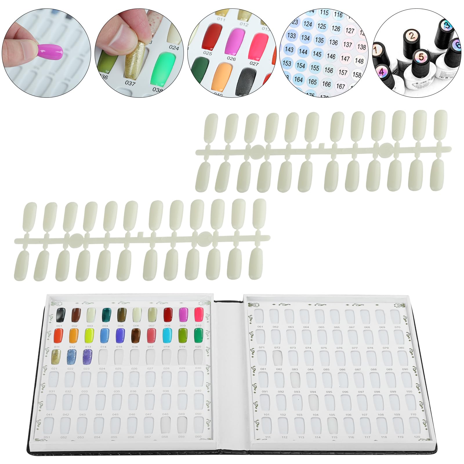 VNJAOI 240 nail tips removable back flat for easy testing and replacement