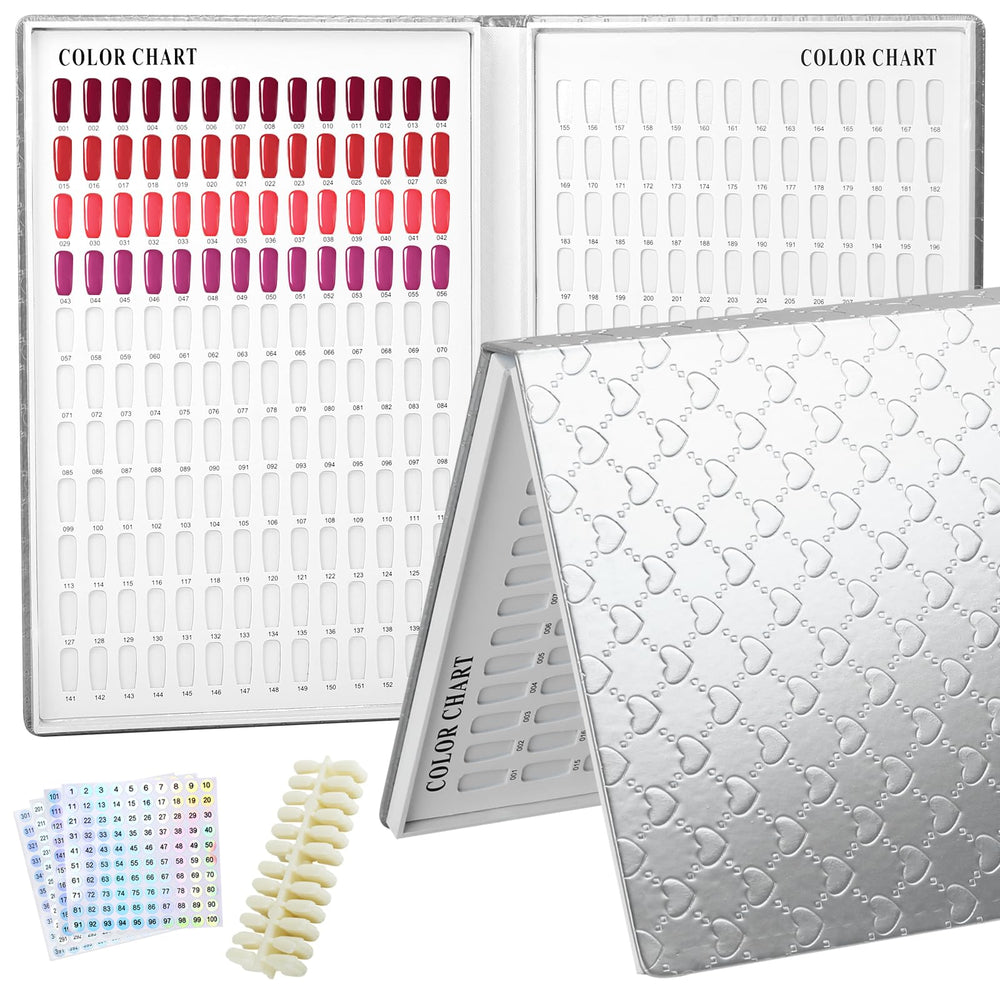 vnjaoi 308 Colors Nail Display Book shows vibrant polish swatches for quick color decisions.