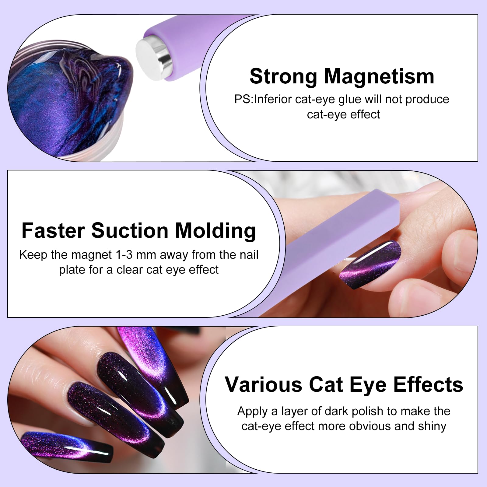 Vnjaoi compact nail art tool in purple ideal for home or salon use.