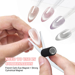 vnjaoi Double-head French magnet tool offers versatile French cat-eye styles.