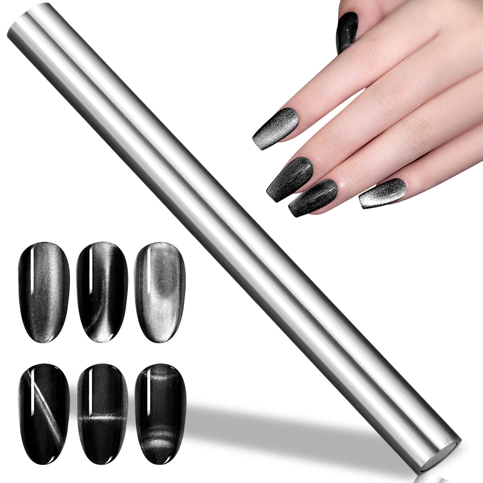 VNJAOI Nail Magnet Tool doubles-head design for precise cat eye effects.