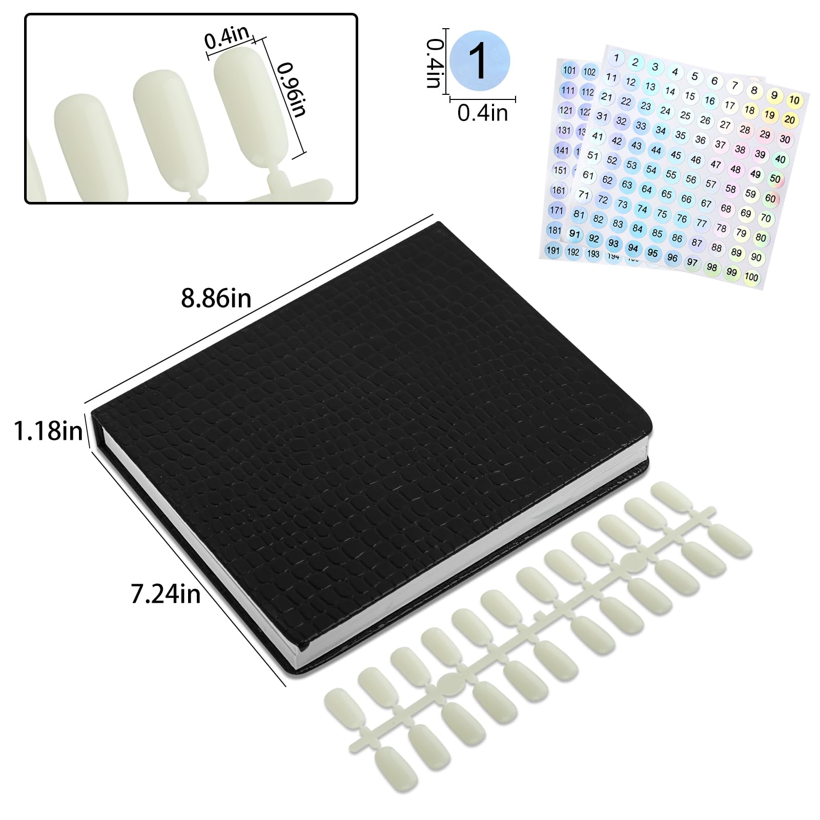 VNJAOI portable compact nail art display book for on-the-go ideas