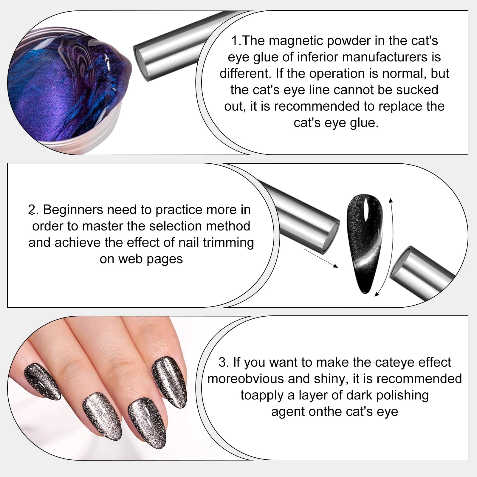 VNJAOI Portable nail magnet pen for on-the-go nail art sessions.