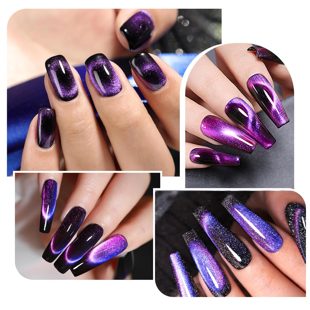 Vnjaoi portable nail magnet set in purple for quick on-the-go manicures.