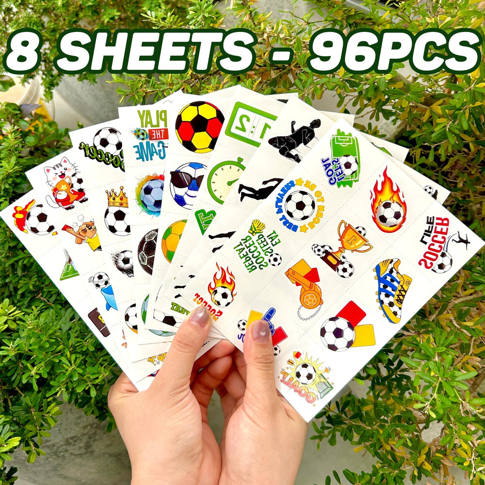 VNXCRAFTIES soccer tattoos team emblems work well for school tournaments and rewards.