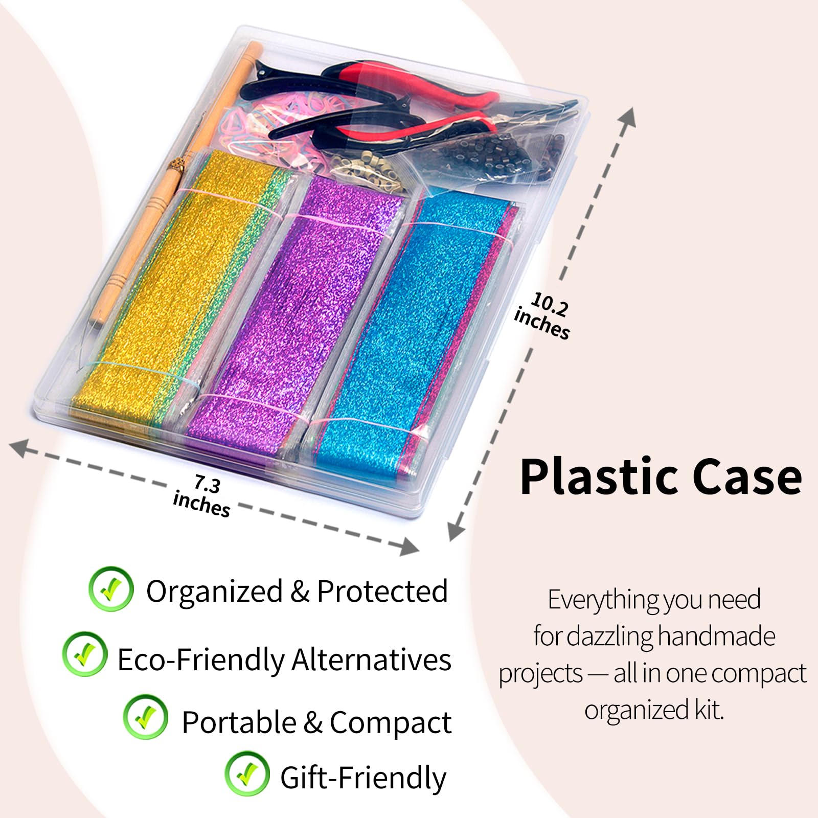 VOBJIKAZE Hair Tinsel Kit includes 8,000 strands for vibrant highlights