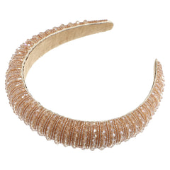 VOCOSTE Crystal Headband closeup highlights sparkling rhinestones for a glamorous finish.
