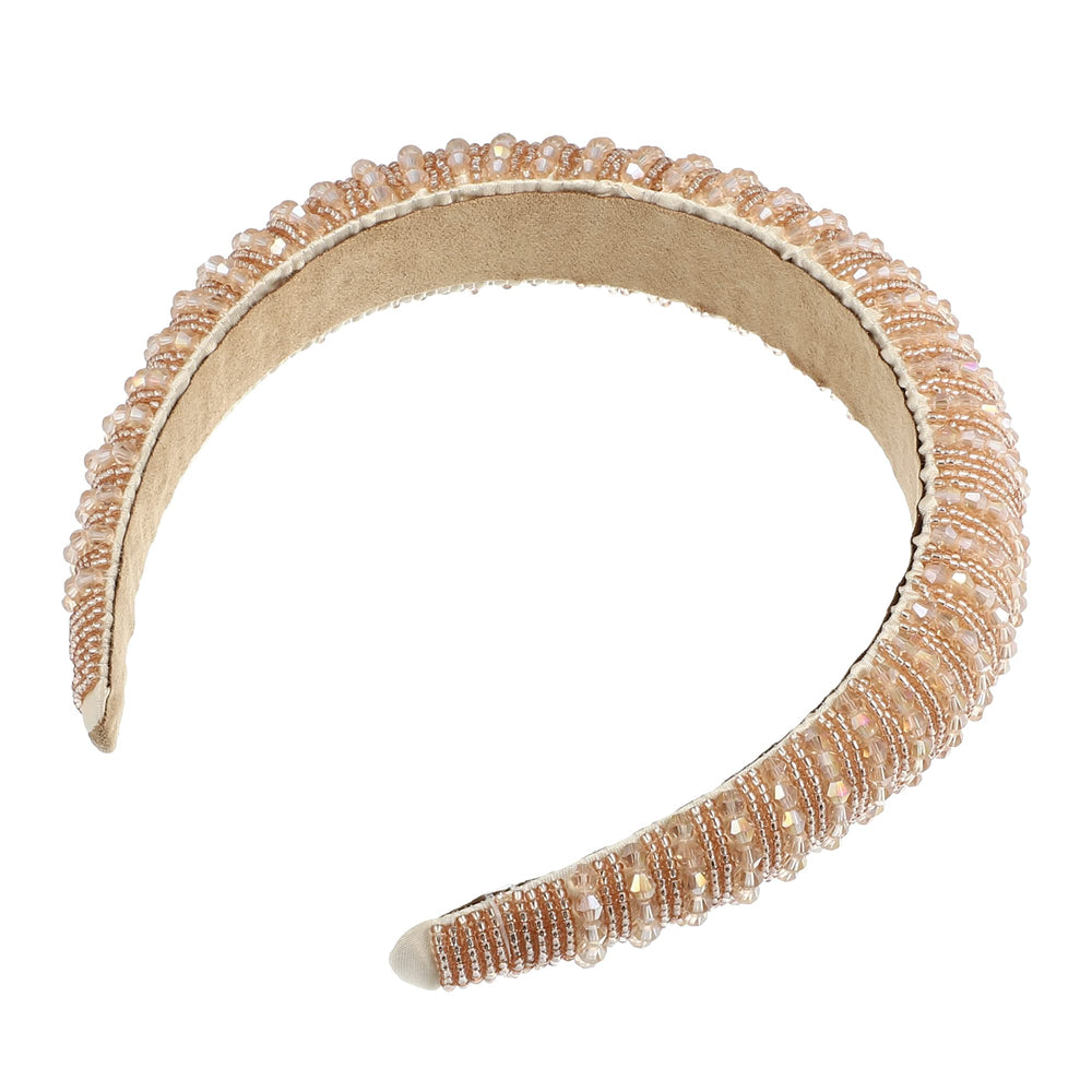 VOCOSTE Crystal Headband enhances party outfits with chic shine and versatility.