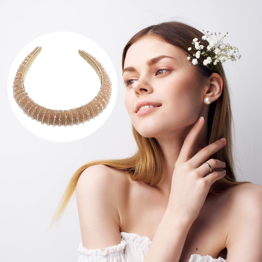 VOCOSTE Crystal Headband for weddings adds refined sparkle to formal attire.