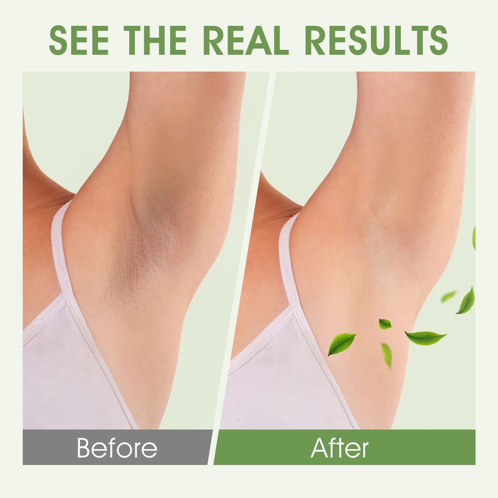 VOERUY underarm application of the detox scrub on skin