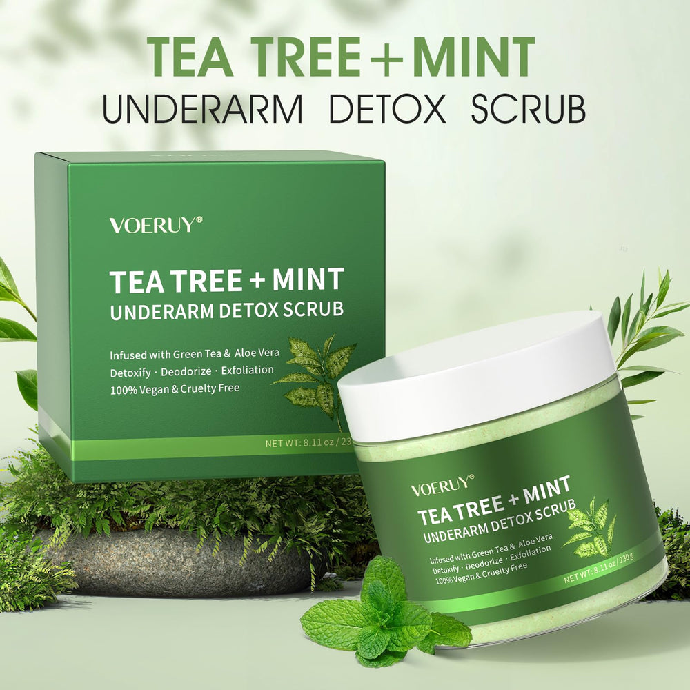 VOERUY Scrub close-up for daily underarm care and freshness