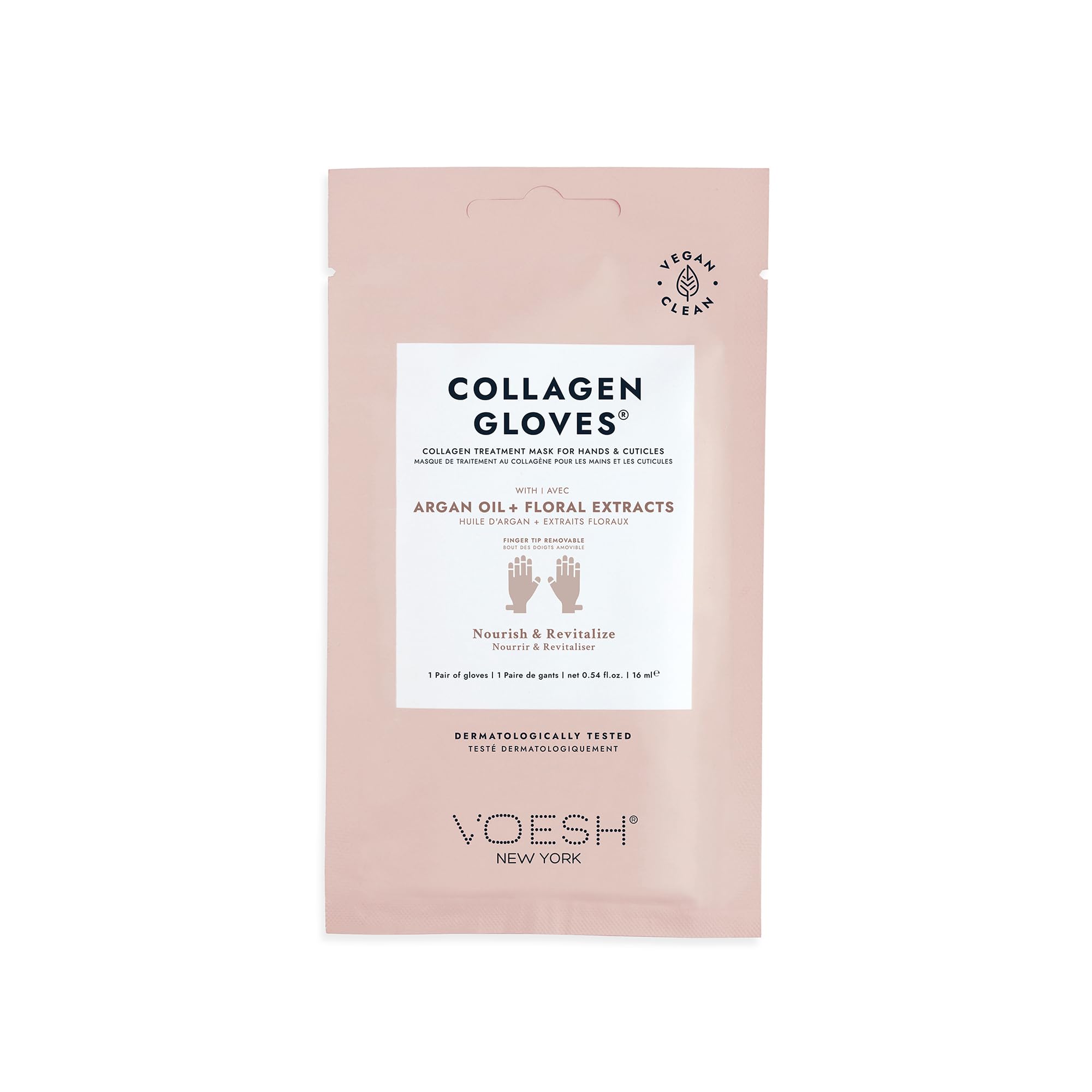 VOESH Collagen Gloves worn on hands showing smooth, hydrated skin.