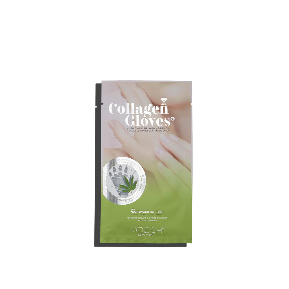 VOESH Collagen Gloves texture close-up highlighting lotion absorption.
