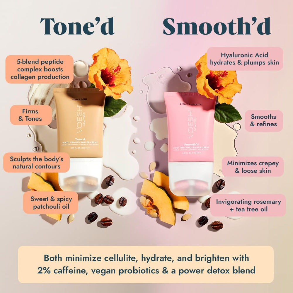 VOESH Smooth'd Roller Creme vegan and cruelty-free formula for clean beauty rituals.