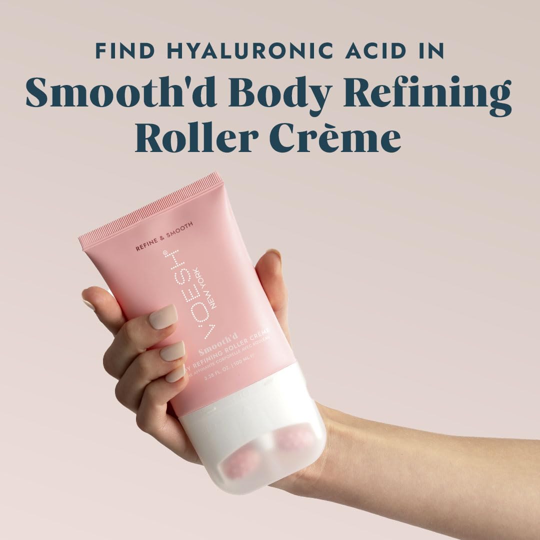 VOESH Smooth'd Roller Creme around the waist and stomach for refined contour.