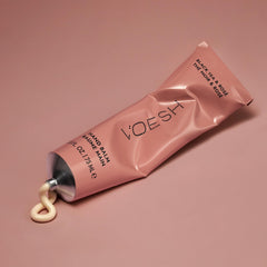VOESH balm texture close-up showing featherlight, non-greasy absorption.