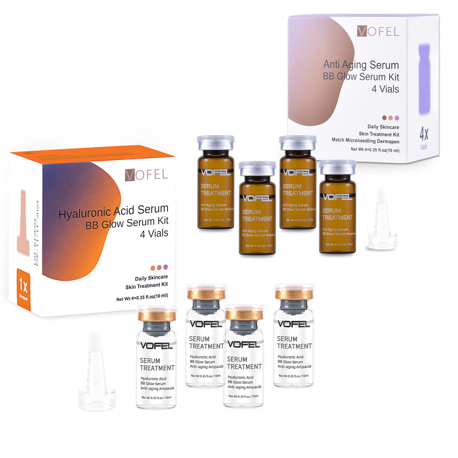 VOFEL anti-aging serum bottle shown for daily facial care and hydration.