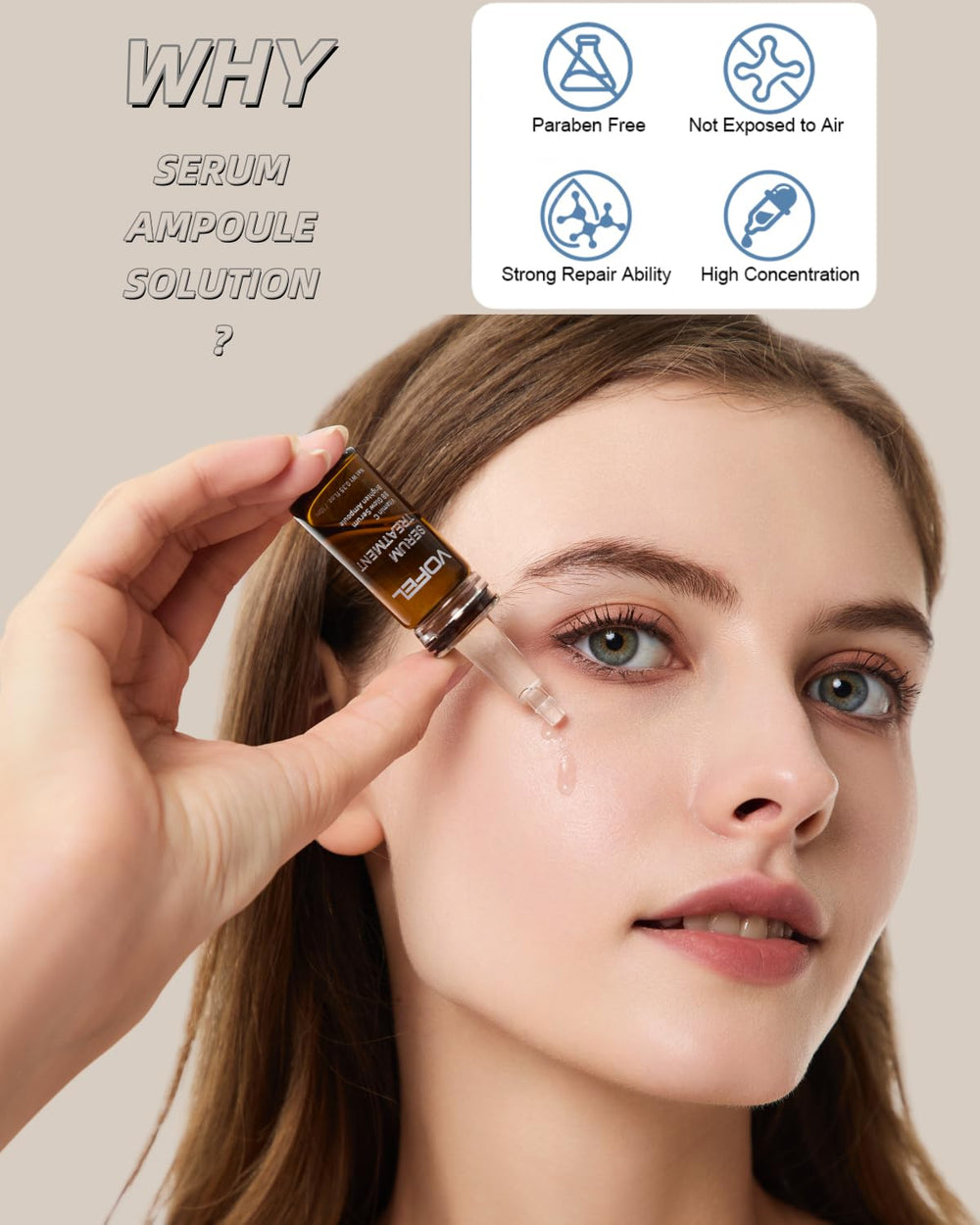 VOFEL skin texture closeup emphasizes smooth, hydrated complexion.