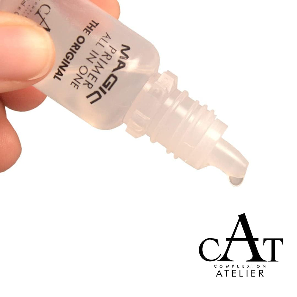 CAT Magic Primer swatches display waterproof and sweat-resistant finish