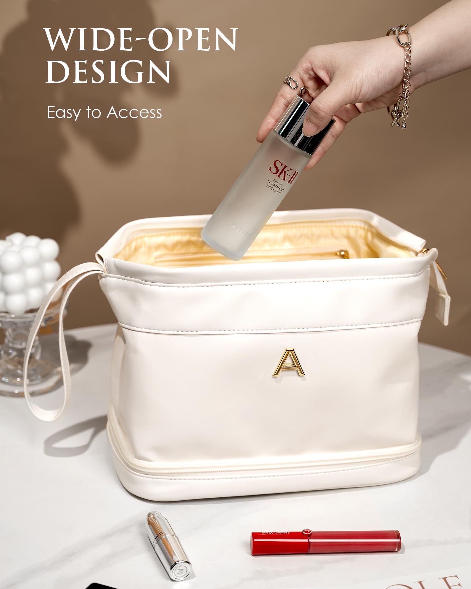 Vogewood soft leather finish adds premium feel and lightweight practicality.