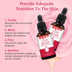 VOGSIG Rose Essential Oil skin application demonstrating hydrating, non greasy layering