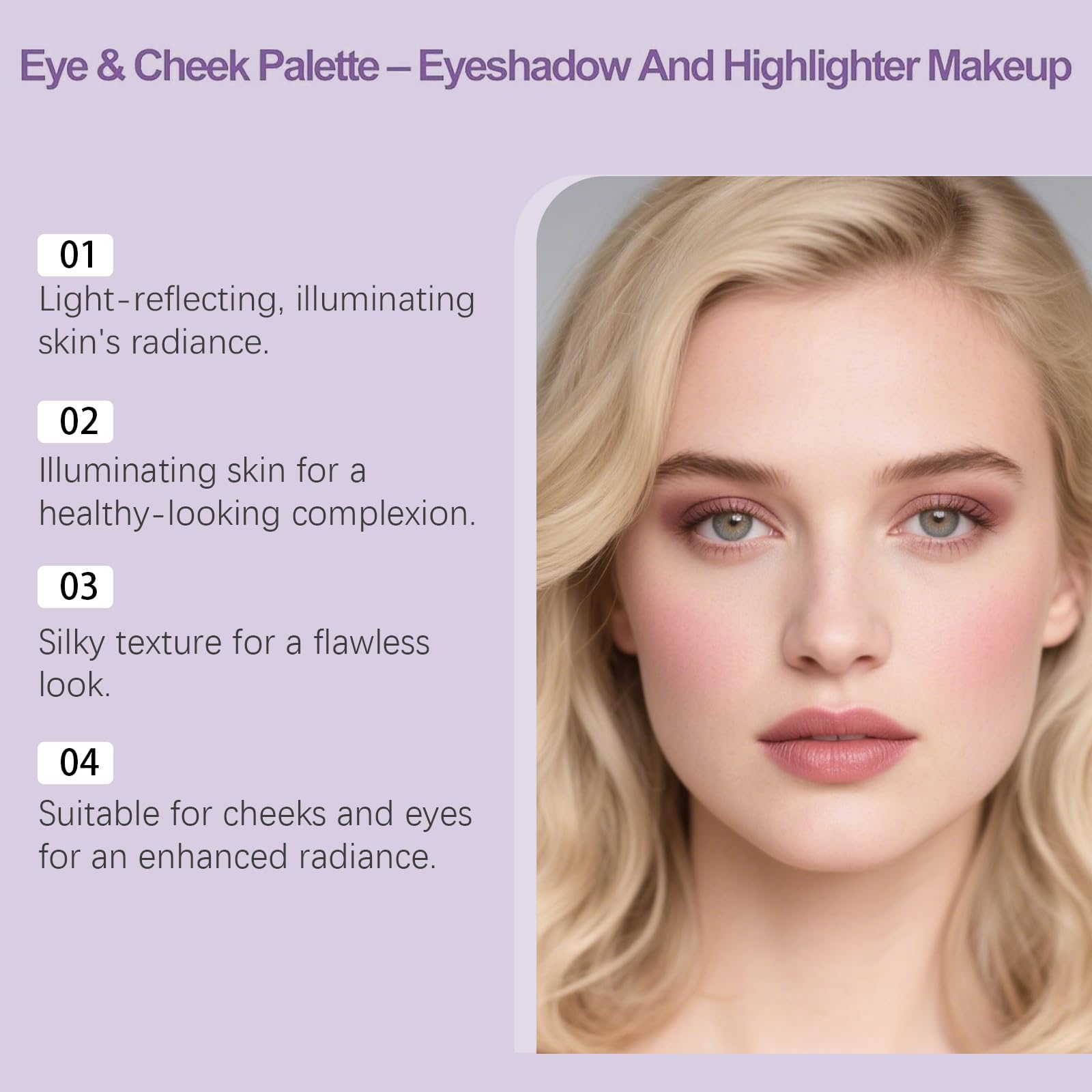 VOGUZY highlighter shades add luminous accents to cheekbones